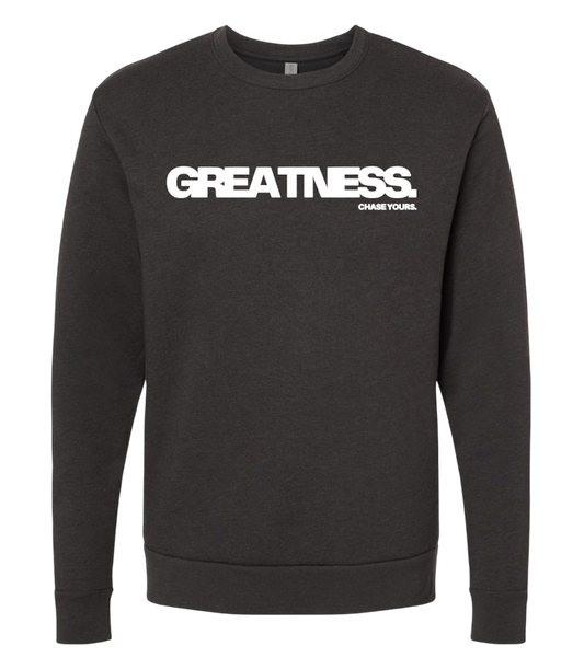 “GREATNESS.” Crewneck - Black